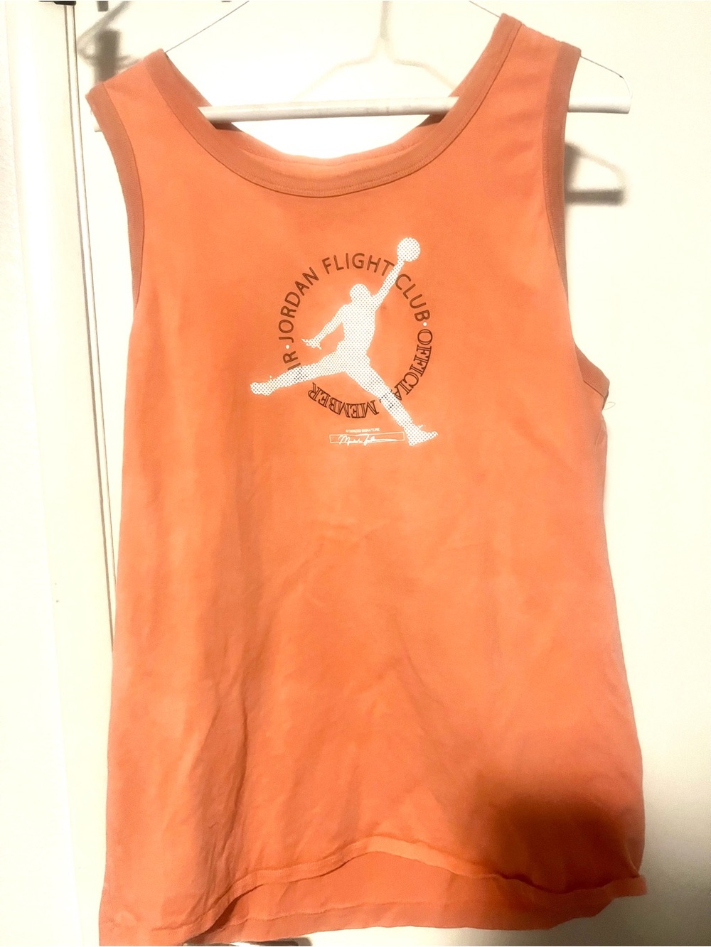Jordan Flight Club Official Member Men’s peach Tank Top Tee M